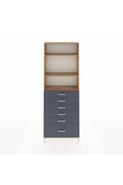 Arges Dolap 3 Raflı 6 Çekmeceli 88x30x243 - S33M032V8A