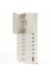 Arges Dolap 3 Raflı 7 Çekmeceli 2 Kapaklı 88x30x243 - S33M033V1A