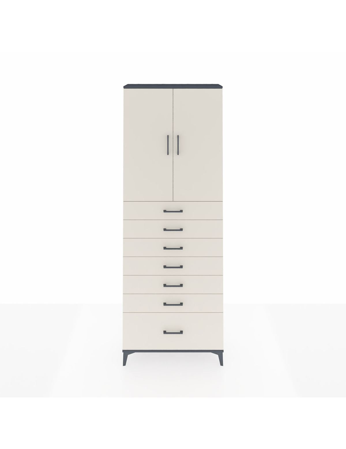 Arges Dolap 3 Raflı 7 Çekmeceli 2 Kapaklı 88x30x243 - S33M033V4A