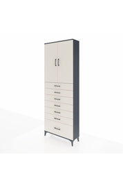 Arges Dolap 3 Raflı 7 Çekmeceli 2 Kapaklı 88x30x243 - S33M033V4A
