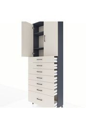 Arges Dolap 3 Raflı 7 Çekmeceli 2 Kapaklı 88x30x243 - S33M033V4A