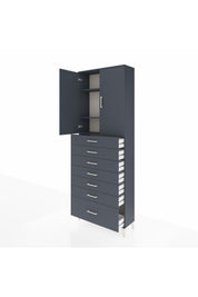 Arges Dolap 3 Raflı 7 Çekmeceli 2 Kapaklı 88x30x243 - S33M033V5A