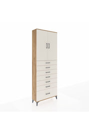 Arges Dolap 3 Raflı 7 Çekmeceli 2 Kapaklı 88x30x243 - S33M033V7A