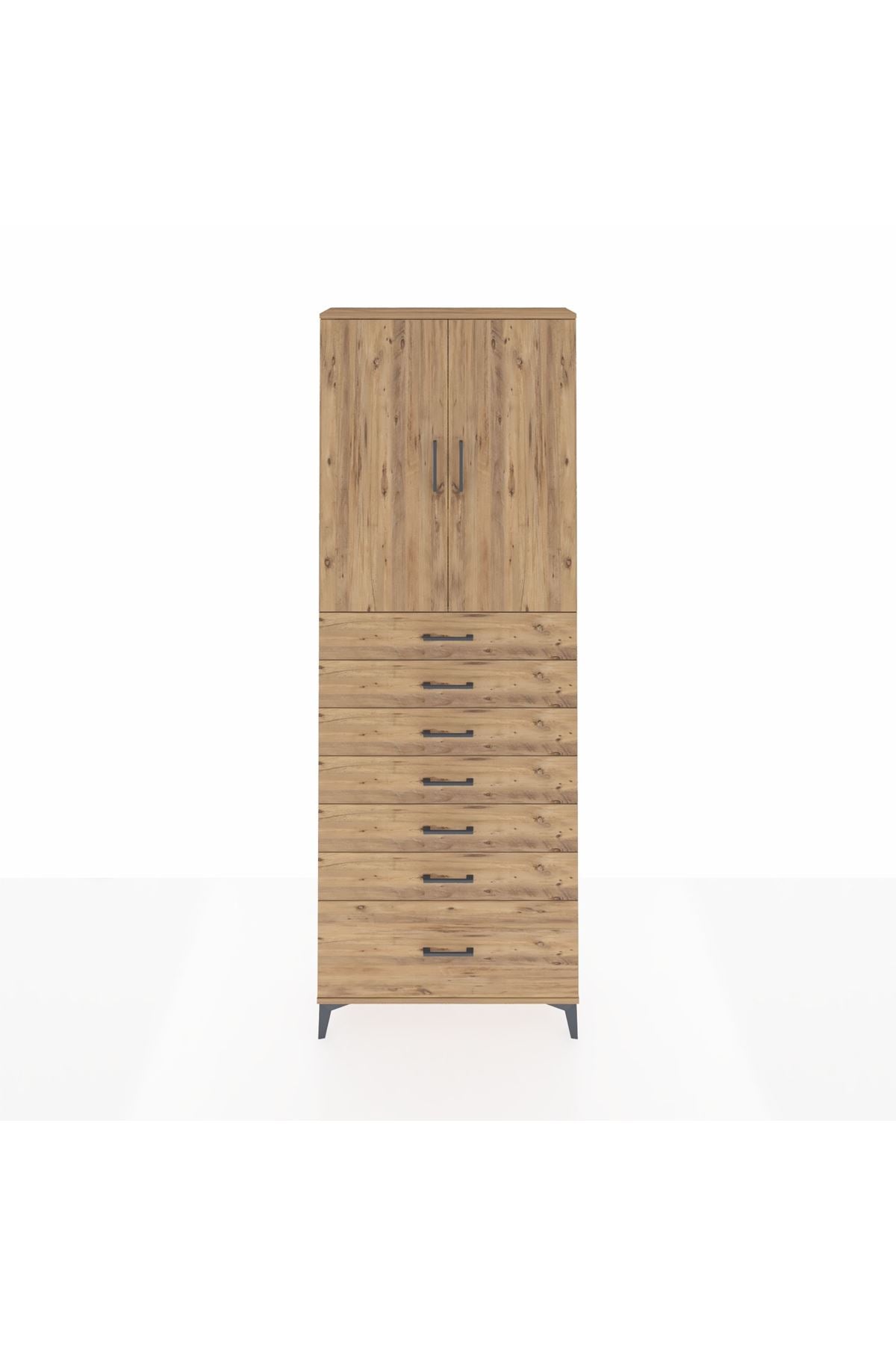 Arges Dolap 3 Raflı 7 Çekmeceli 2 Kapaklı 88x30x243 - S33M033V9A