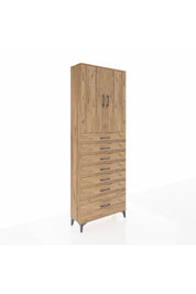 Arges Dolap 3 Raflı 7 Çekmeceli 2 Kapaklı 88x30x243 - S33M033V9A