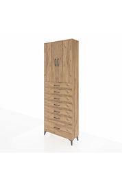 Arges Dolap 3 Raflı 7 Çekmeceli 2 Kapaklı 88x30x243 - S33M033V9A