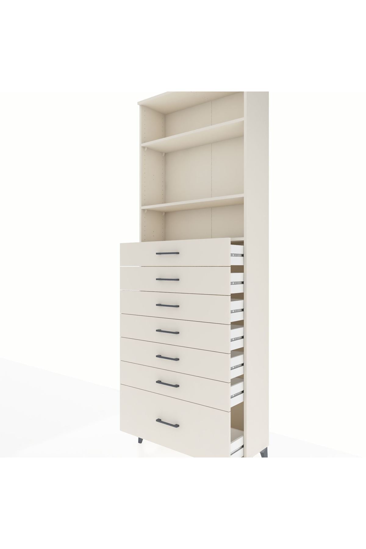Arges Dolap 3 Raflı 7 Çekmeceli 88x30x243 - S33M034V1A