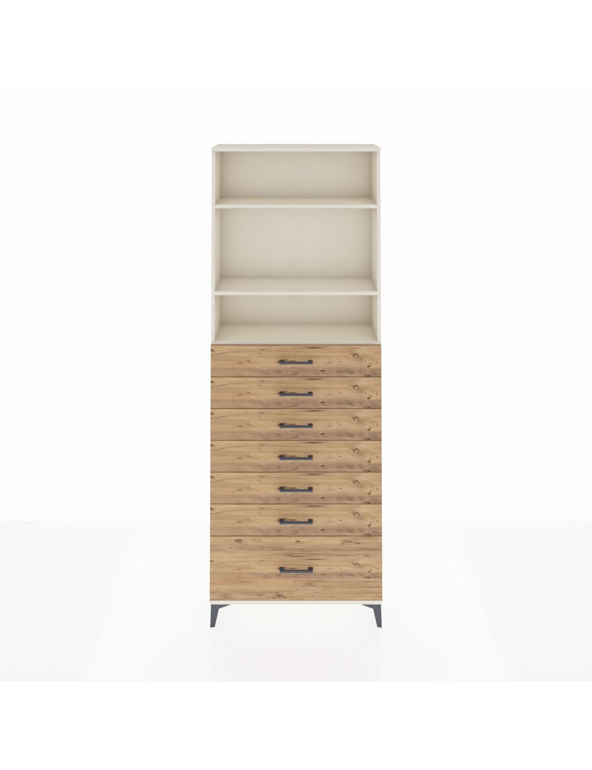 Arges Dolap 3 Raflı 7 Çekmeceli 88x30x243 - S33M034V3A