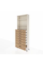 Arges Dolap 3 Raflı 7 Çekmeceli 88x30x243 - S33M034V3A