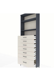 Arges Dolap 3 Raflı 7 Çekmeceli 88x30x243 - S33M034V4A