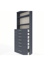 Arges Dolap 3 Raflı 7 Çekmeceli 88x30x243 - S33M034V5A