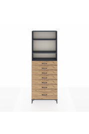Arges Dolap 3 Raflı 7 Çekmeceli 88x30x243 - S33M034V6A