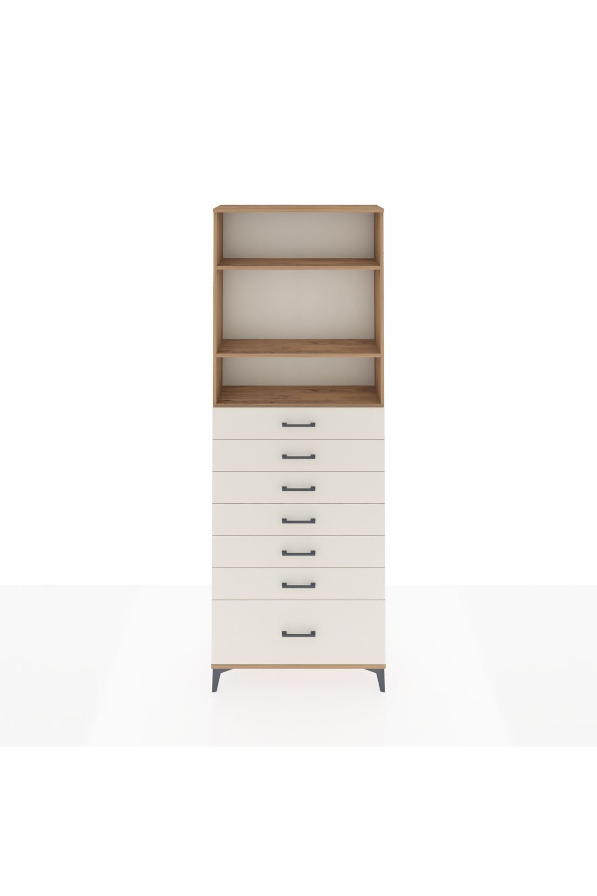 Arges Dolap 3 Raflı 7 Çekmeceli 88x30x243 - S33M034V7A