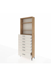 Arges Dolap 3 Raflı 7 Çekmeceli 88x30x243 - S33M034V7A