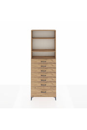 Arges Dolap 3 Raflı 7 Çekmeceli 88x30x243 - S33M034V9A