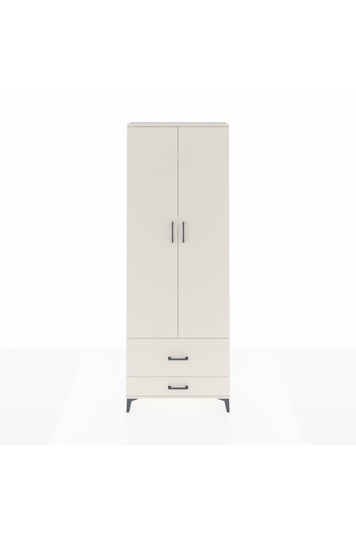 Arges Dolap 4 Raflı 2 Çekmeceli 2 Kapaklı 88x30x243 - S33M035V1A