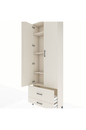 Arges Dolap 4 Raflı 2 Çekmeceli 2 Kapaklı 88x30x243 - S33M035V1A