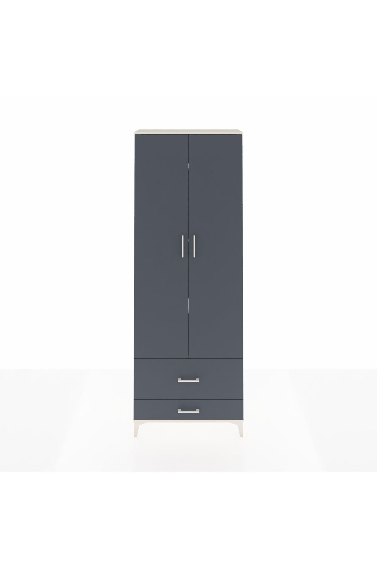 Arges Dolap 4 Raflı 2 Çekmeceli 2 Kapaklı 88x30x243 - S33M035V2A