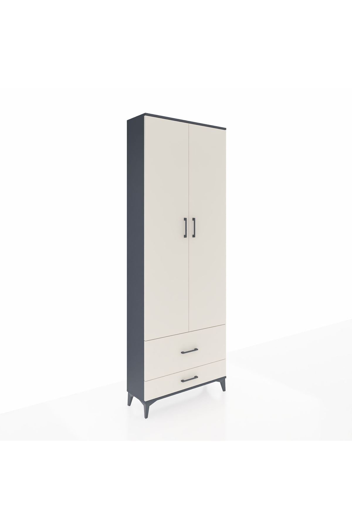 Arges Dolap 4 Raflı 2 Çekmeceli 2 Kapaklı 88x30x243 - S33M035V4A