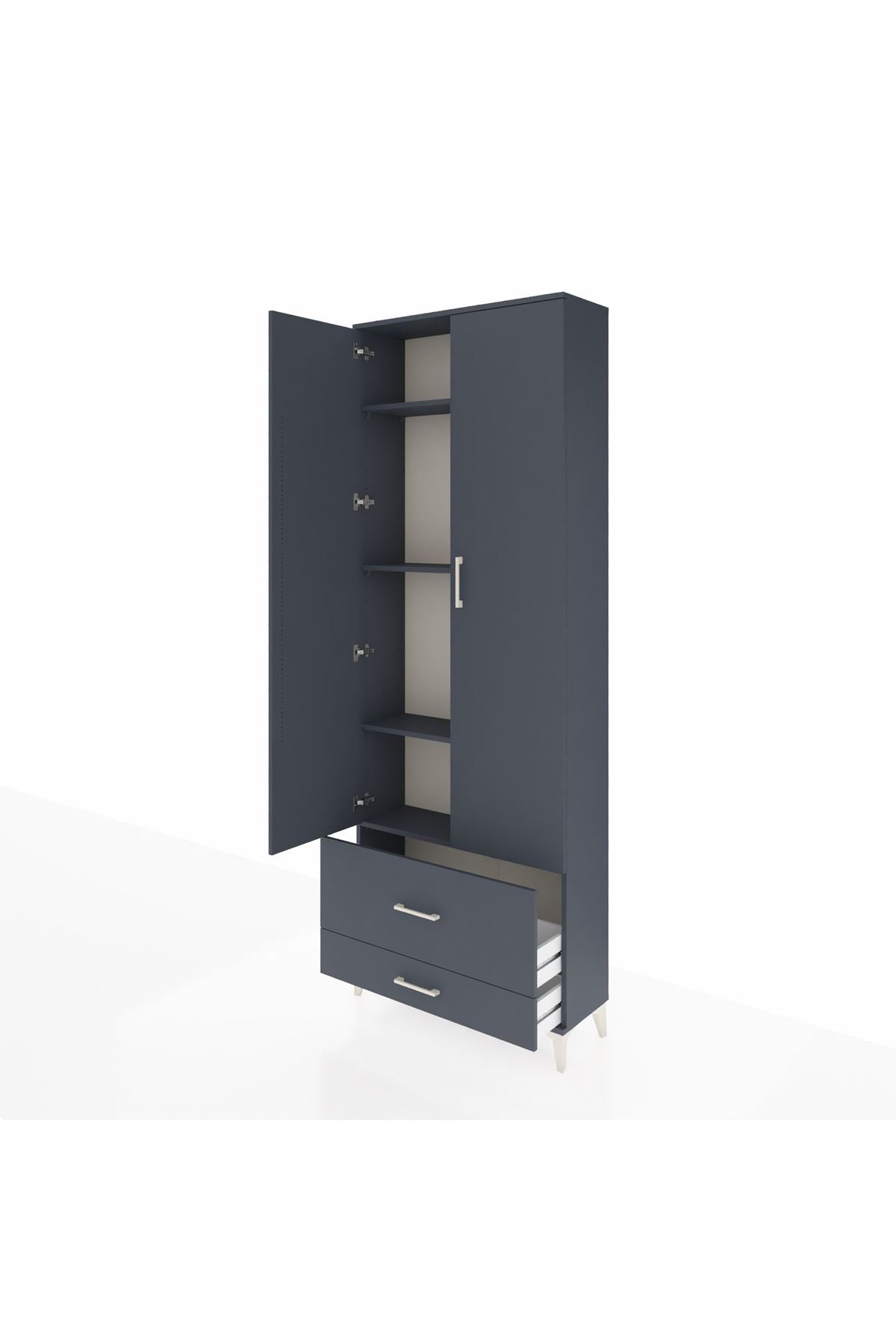 Arges Dolap 4 Raflı 2 Çekmeceli 2 Kapaklı 88x30x243 - S33M035V5A