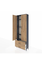 Arges Dolap 4 Raflı 2 Çekmeceli 2 Kapaklı 88x30x243 - S33M035V6A