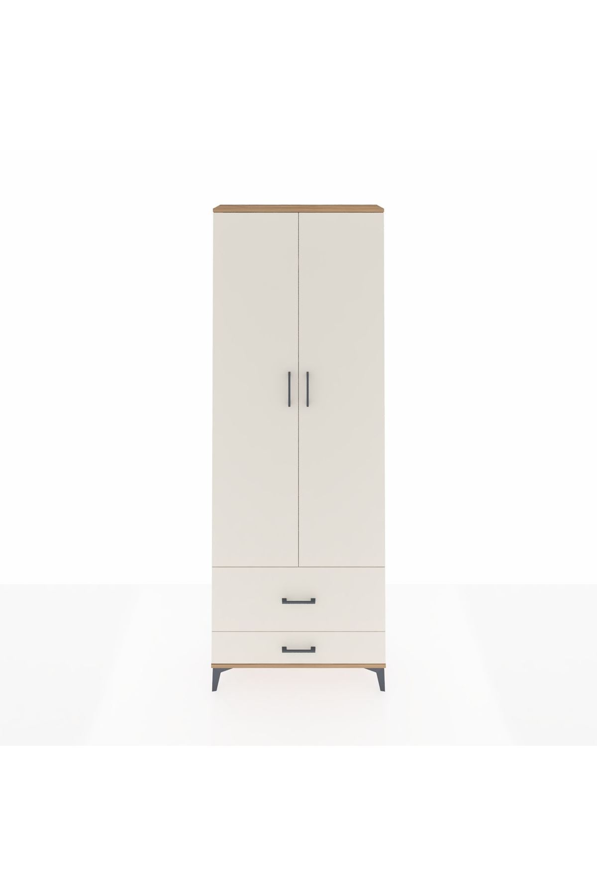 Arges Dolap 4 Raflı 2 Çekmeceli 2 Kapaklı 88x30x243 - S33M035V7A
