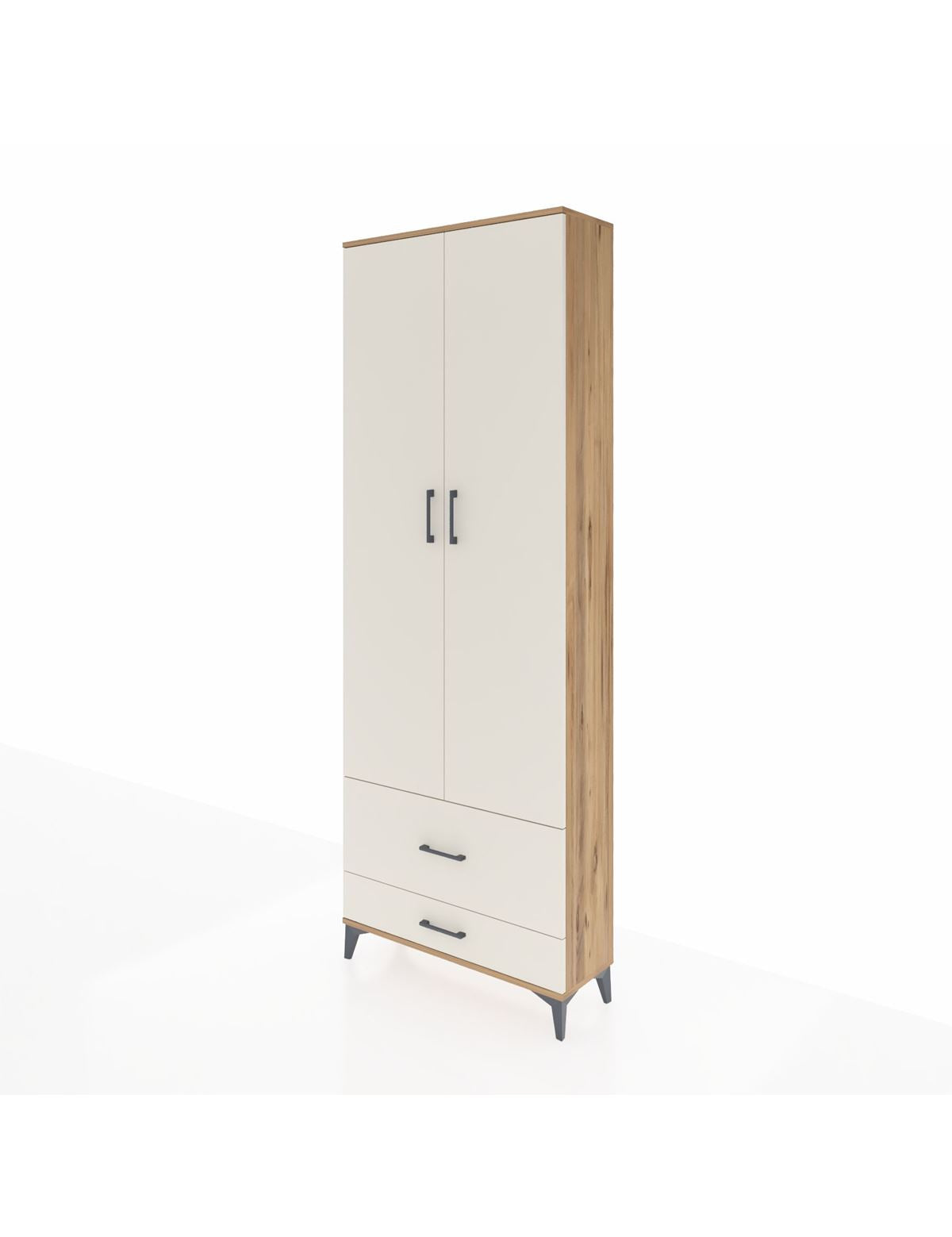 Arges Dolap 4 Raflı 2 Çekmeceli 2 Kapaklı 88x30x243 - S33M035V7A