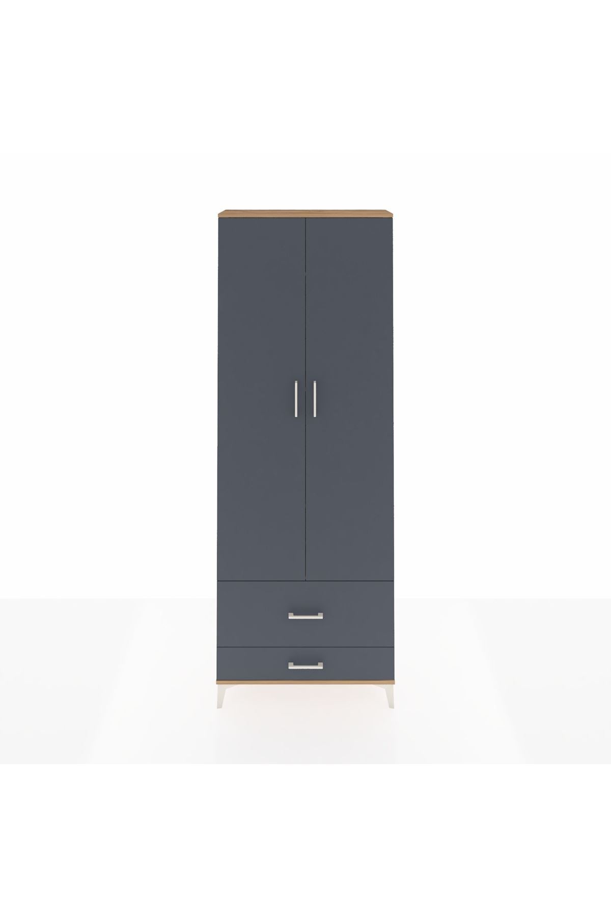 Arges Dolap 4 Raflı 2 Çekmeceli 2 Kapaklı 88x30x243 - S33M035V8A