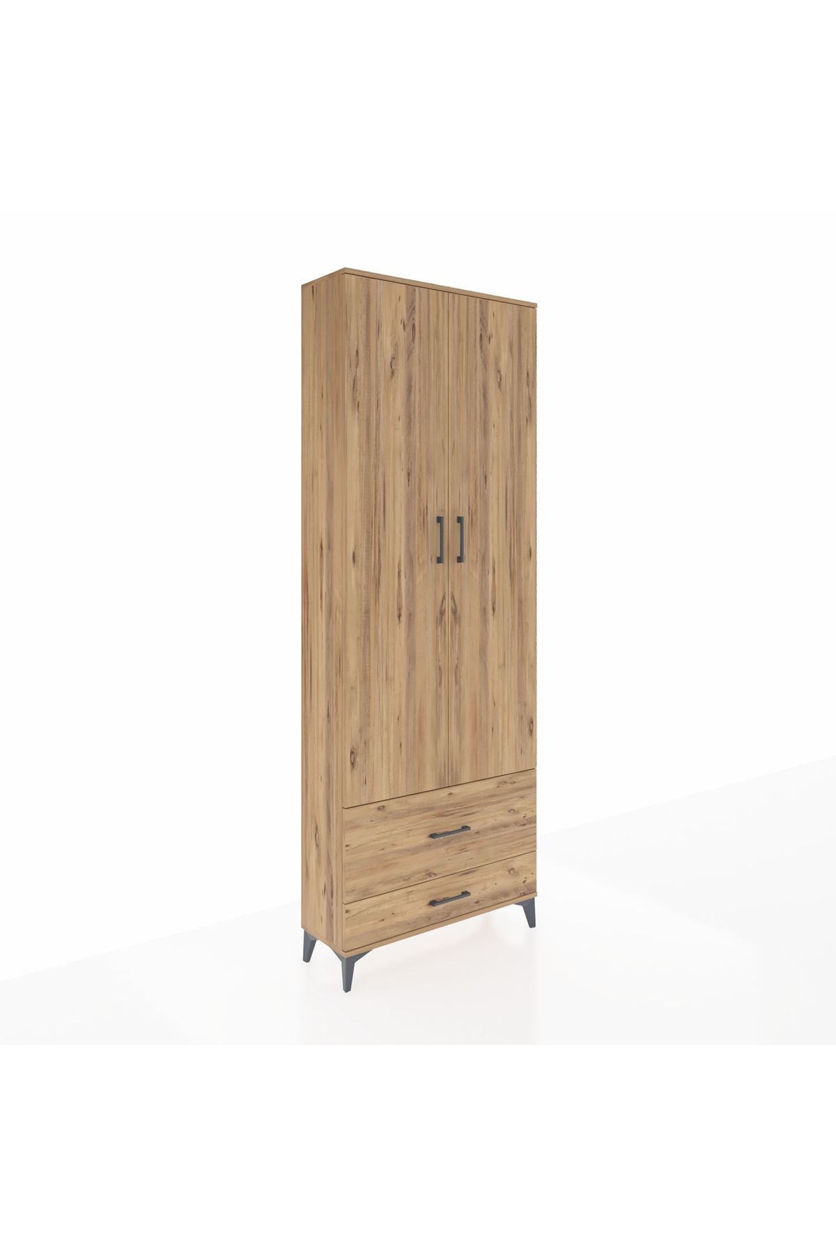 Arges Dolap 4 Raflı 2 Çekmeceli 2 Kapaklı 88x30x243 - S33M035V9A