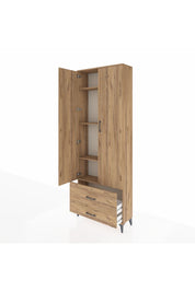 Arges Dolap 4 Raflı 2 Çekmeceli 2 Kapaklı 88x30x243 - S33M035V9A