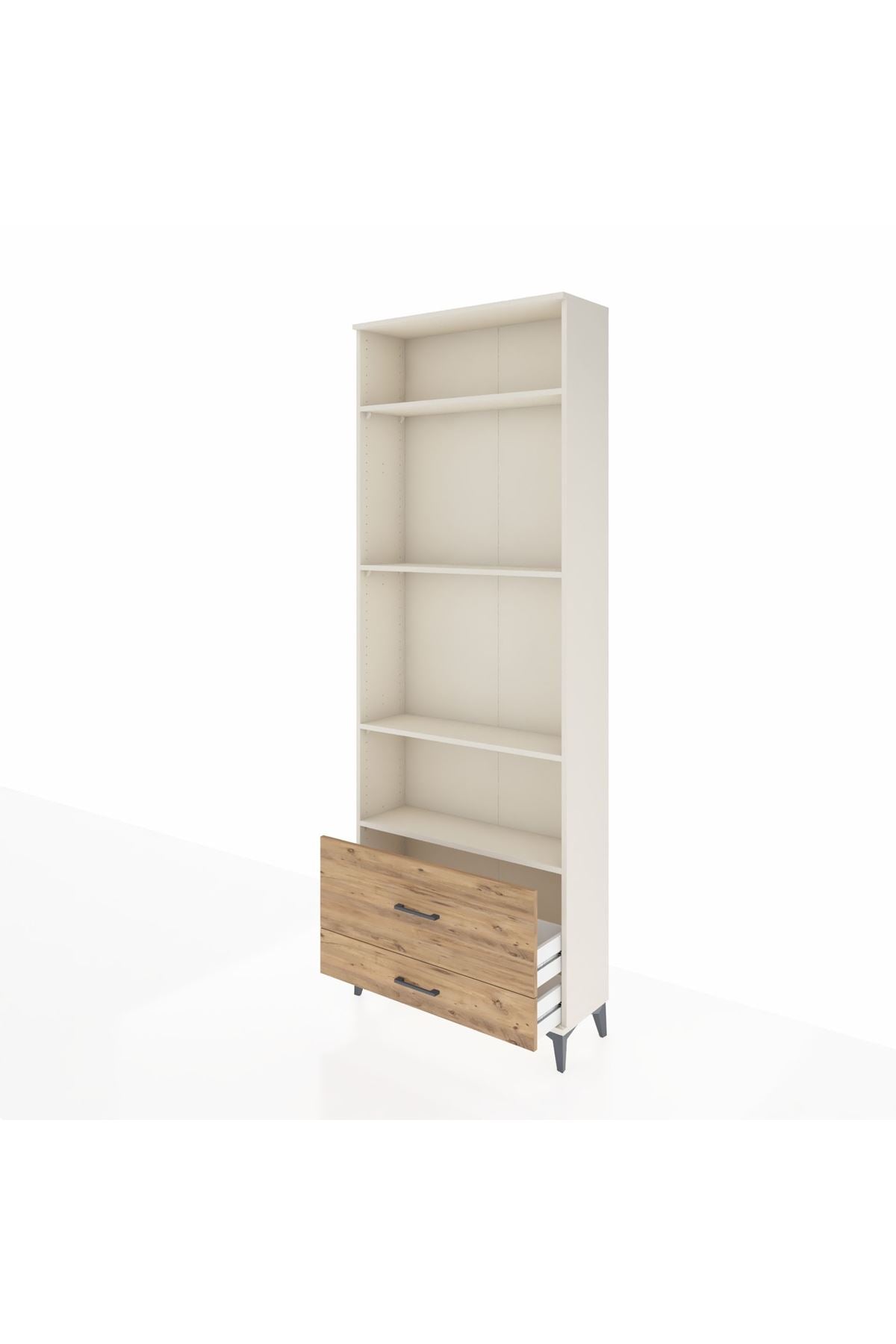 Arges Dolap 4 Raflı 2 Çekmeceli 88x30x243 - S33M036V3A