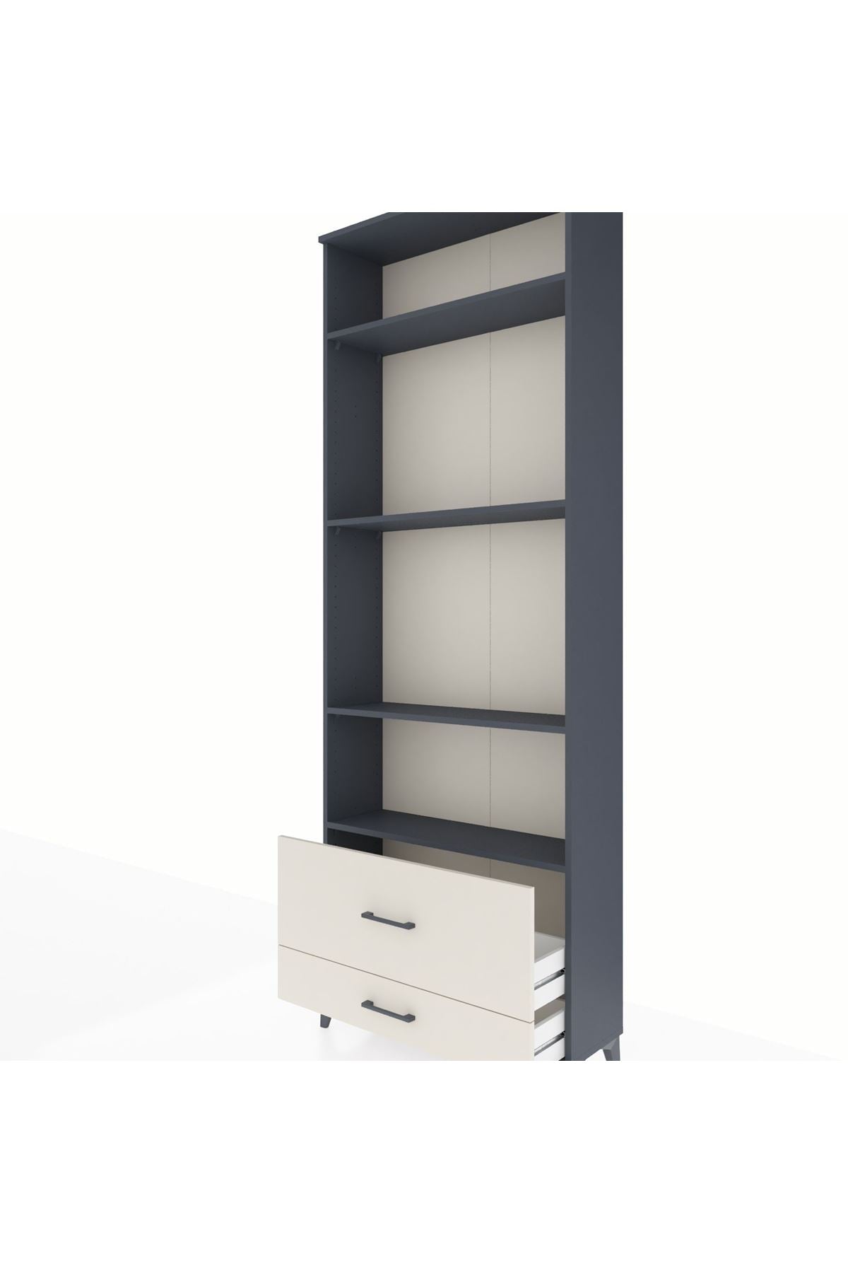 Arges Dolap 4 Raflı 2 Çekmeceli 88x30x243 - S33M036V4A