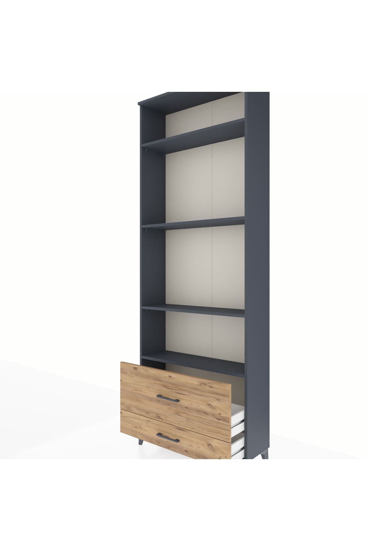 Arges Dolap 4 Raflı 2 Çekmeceli 88x30x243 - S33M036V6A