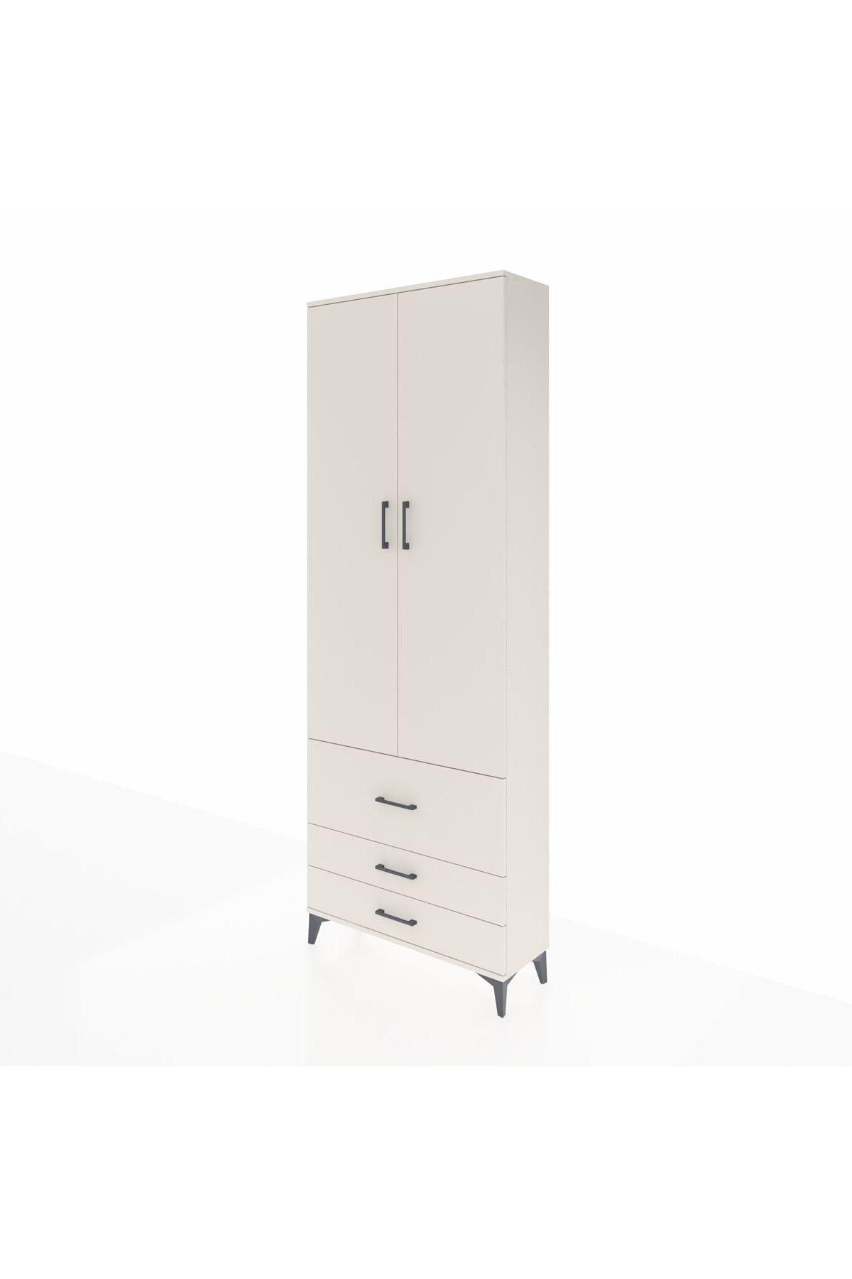 Arges Dolap 4 Raflı 3 Çekmeceli 2 Kapaklı 88x30x243 - S33M037V1A