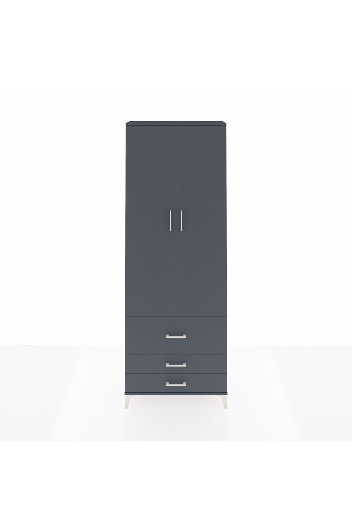 Arges Dolap 4 Raflı 3 Çekmeceli 2 Kapaklı 88x30x243 - S33M037V5A