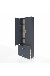 Arges Dolap 4 Raflı 3 Çekmeceli 2 Kapaklı 88x30x243 - S33M037V5A