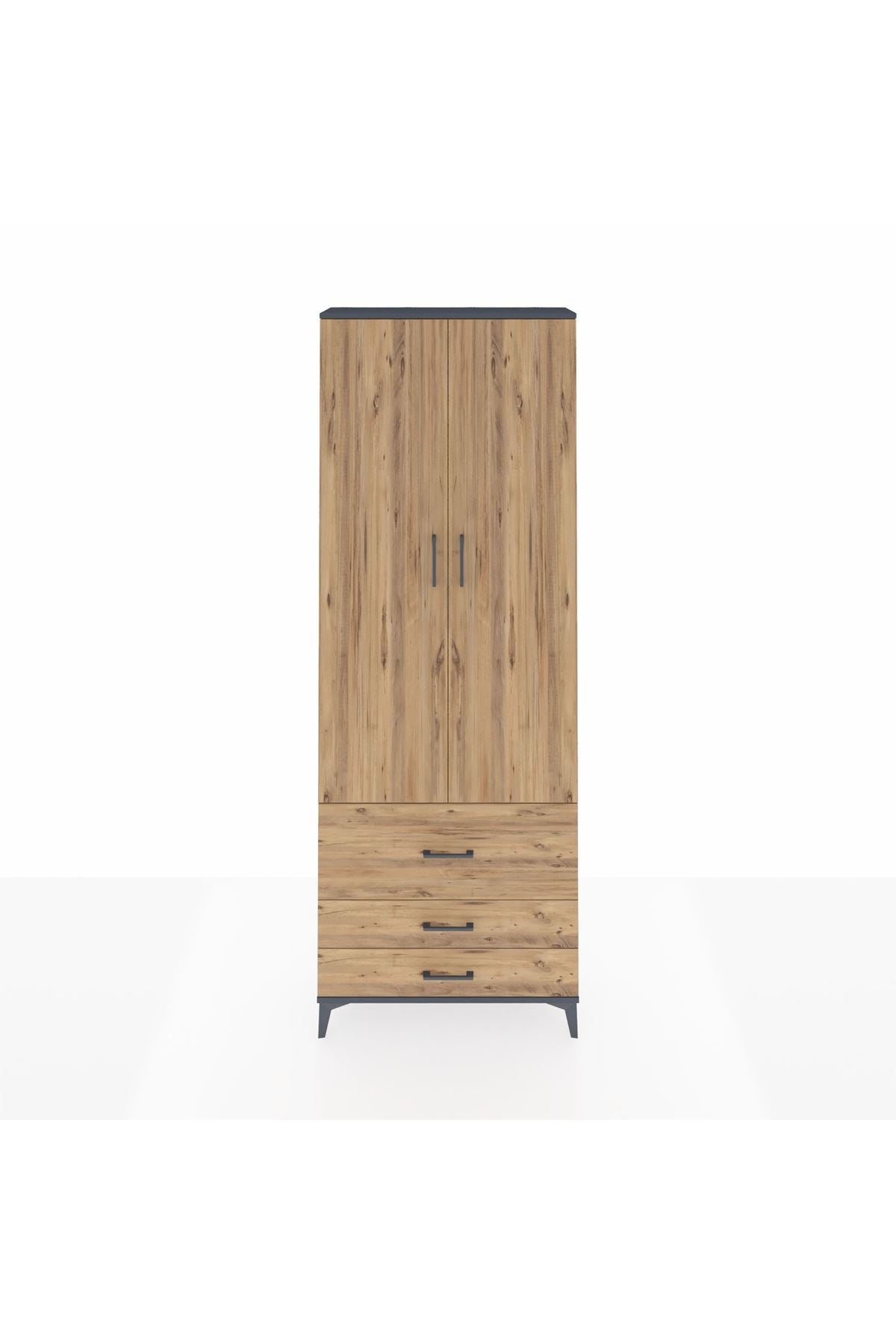 Arges Dolap 4 Raflı 3 Çekmeceli 2 Kapaklı 88x30x243 - S33M037V6A
