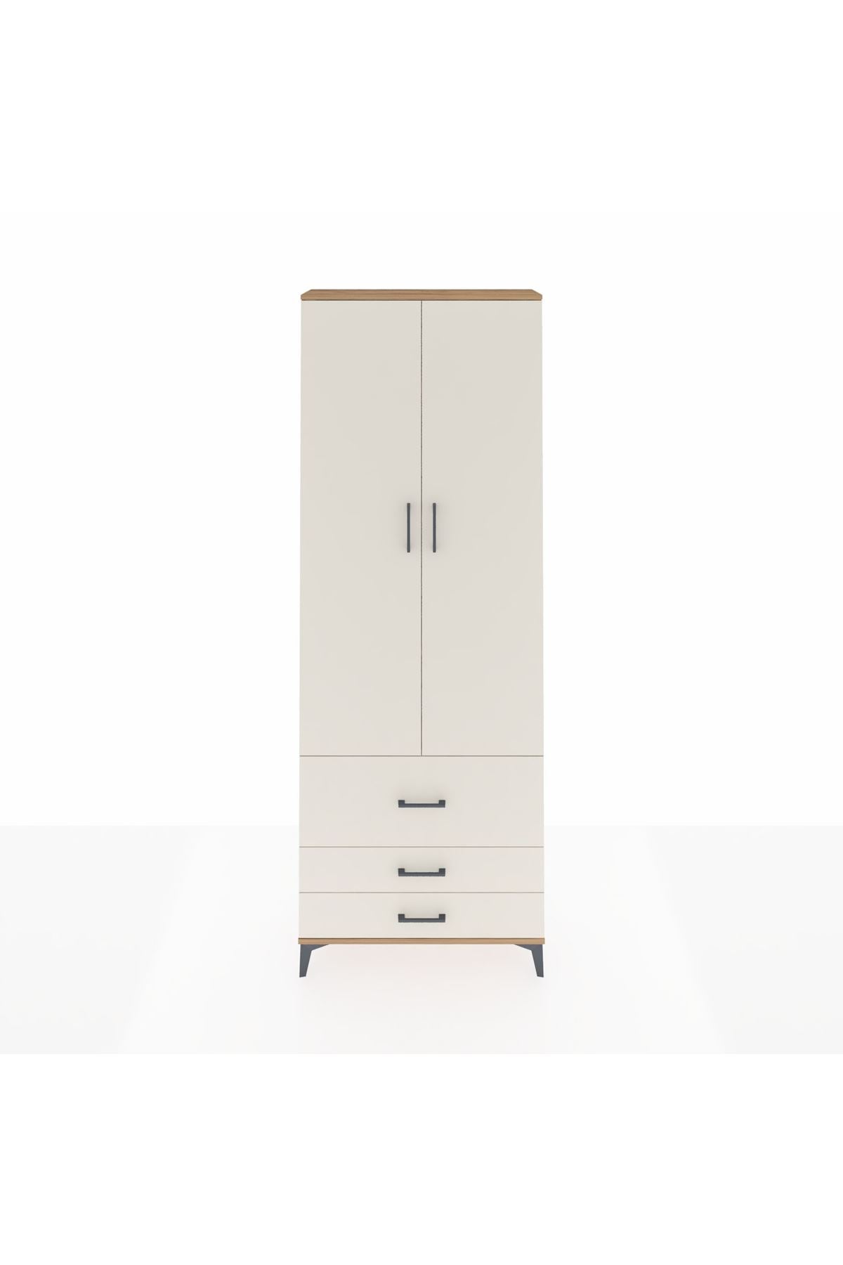 Arges Dolap 4 Raflı 3 Çekmeceli 2 Kapaklı 88x30x243 - S33M037V7A