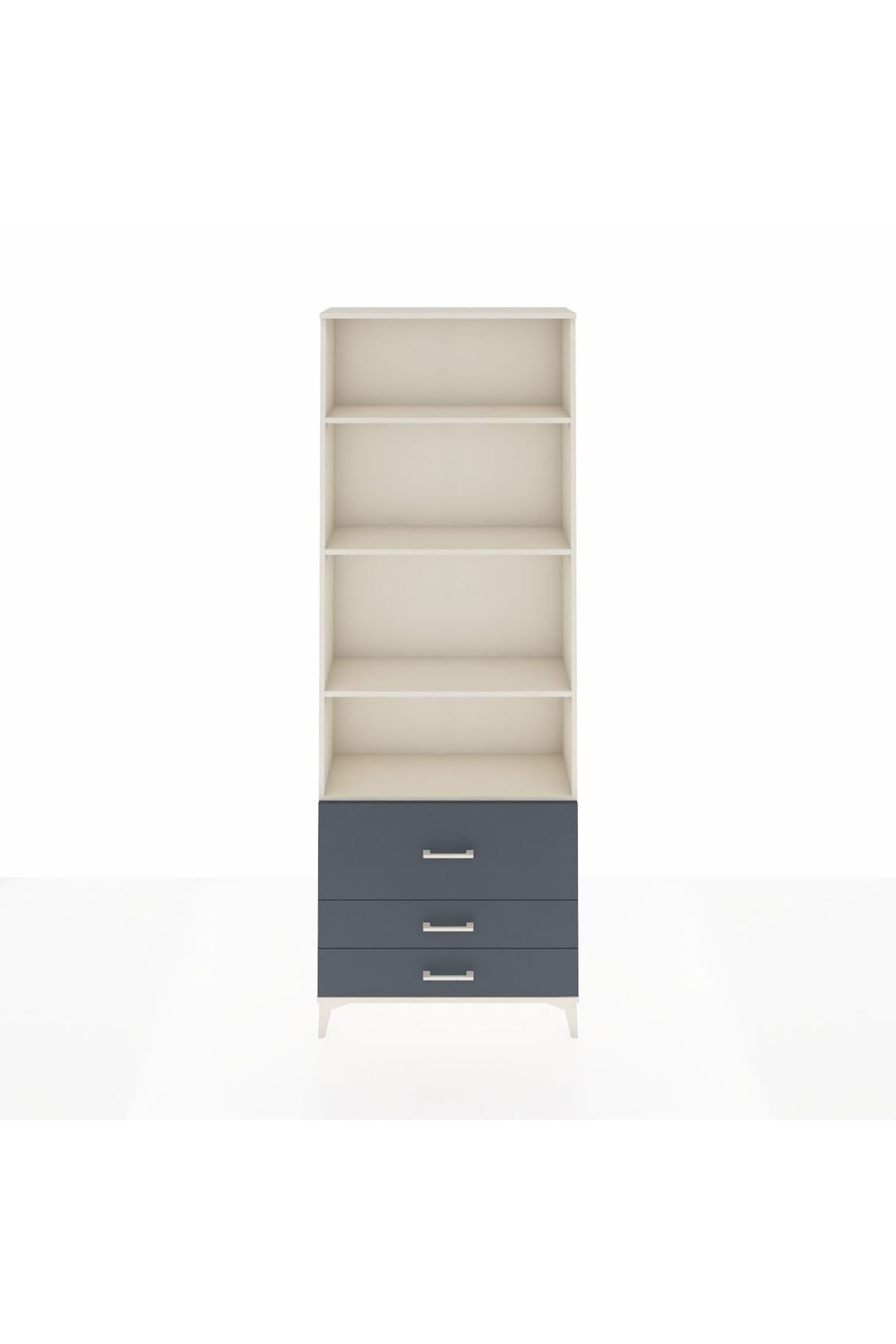 Arges Dolap 4 Raflı 3 Çekmeceli 88x30x243 - S33M038V2A