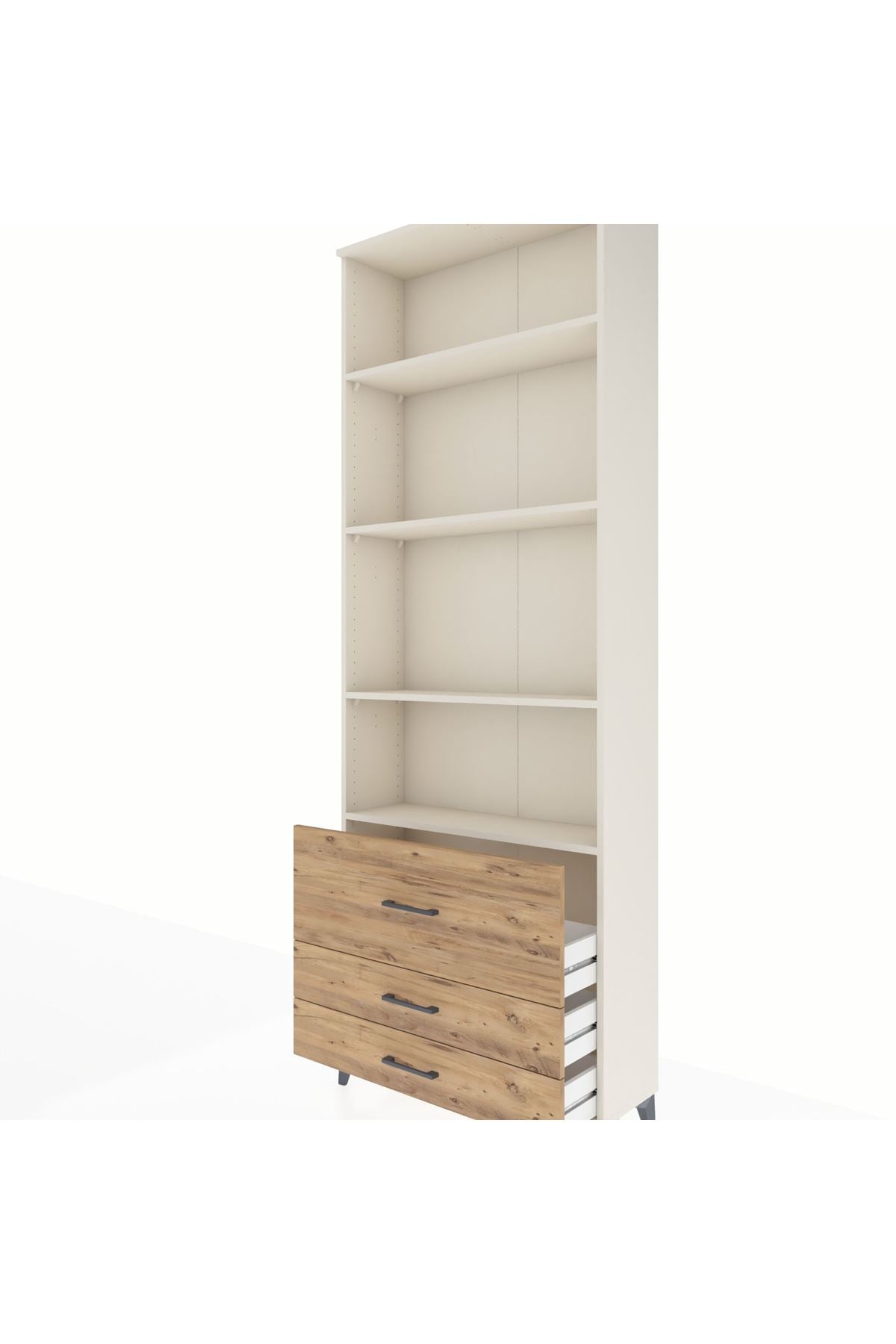 Arges Dolap 4 Raflı 3 Çekmeceli 88x30x243 - S33M038V3A