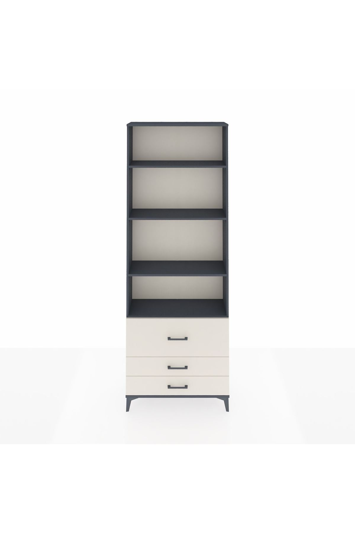 Arges Dolap 4 Raflı 3 Çekmeceli 88x30x243 - S33M038V4A