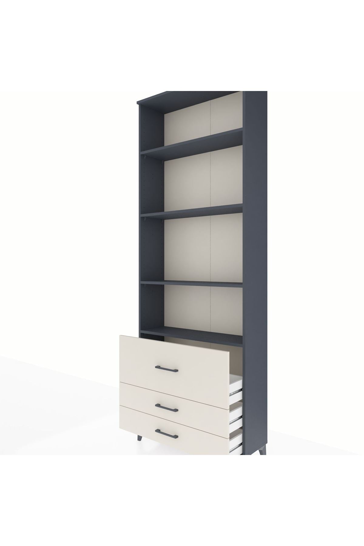 Arges Dolap 4 Raflı 3 Çekmeceli 88x30x243 - S33M038V4A
