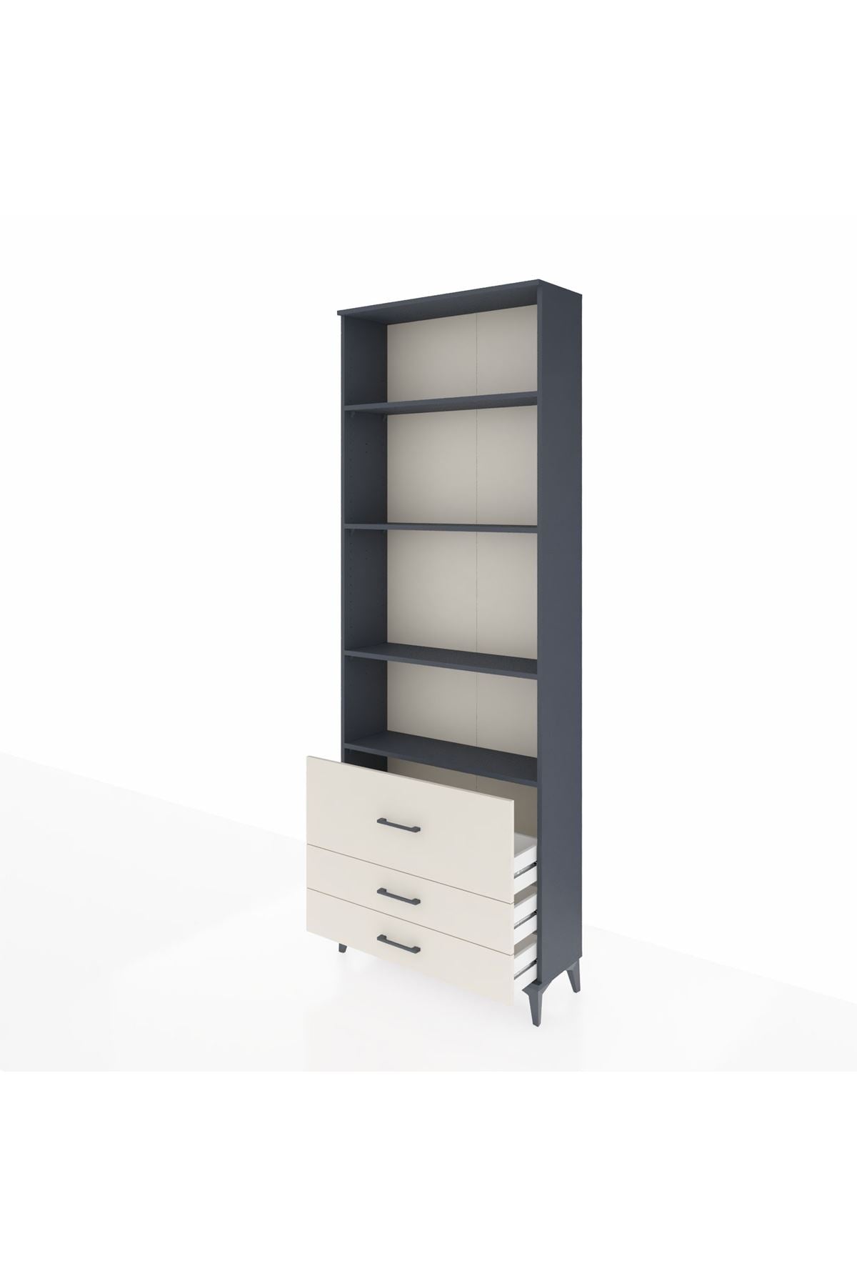 Arges Dolap 4 Raflı 3 Çekmeceli 88x30x243 - S33M038V4A
