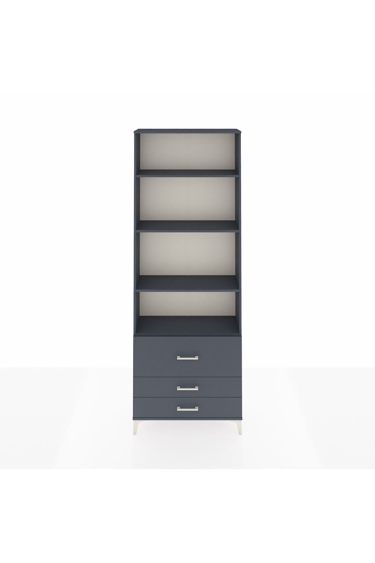 Arges Dolap 4 Raflı 3 Çekmeceli 88x30x243 - S33M038V5A