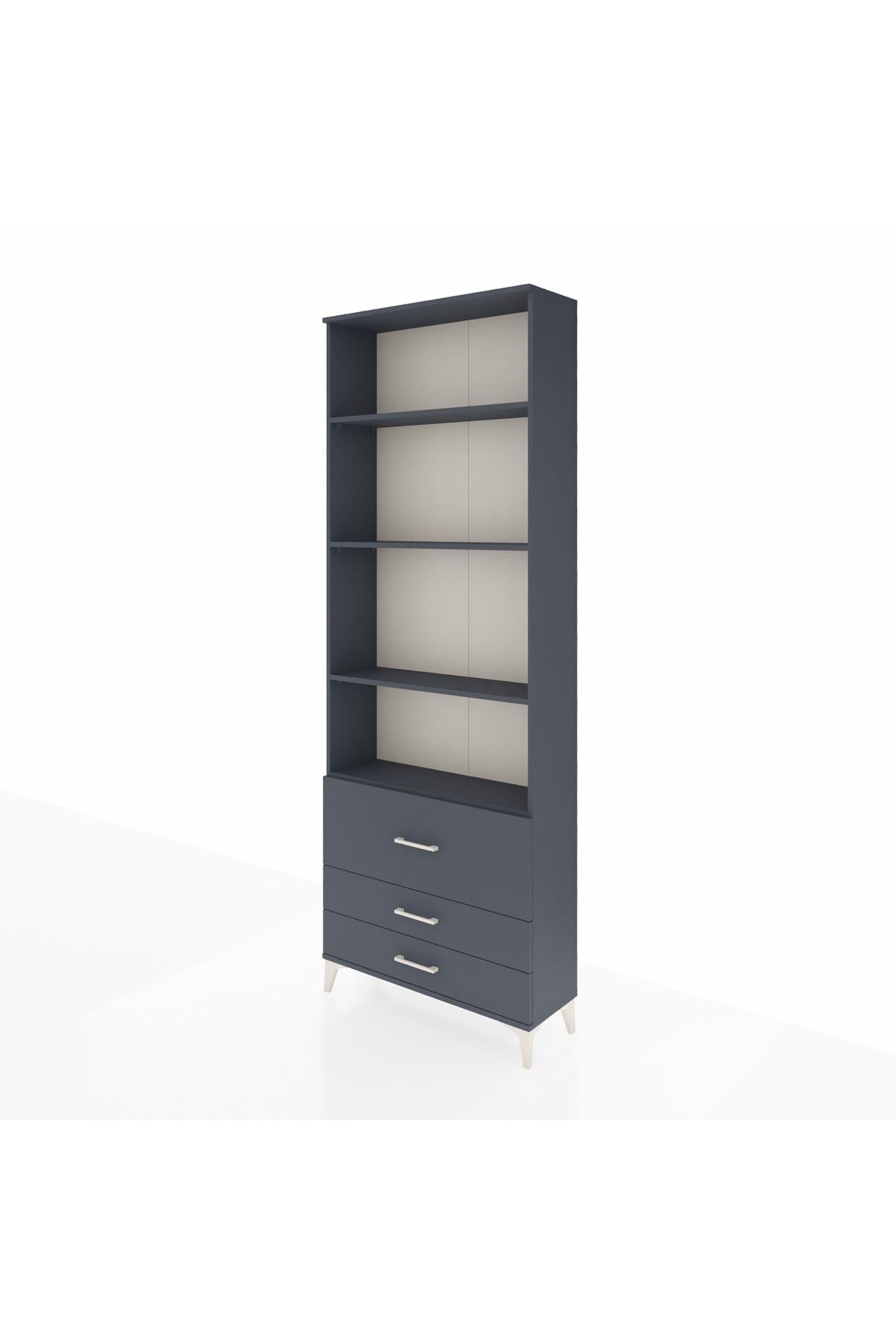 Arges Dolap 4 Raflı 3 Çekmeceli 88x30x243 - S33M038V5A