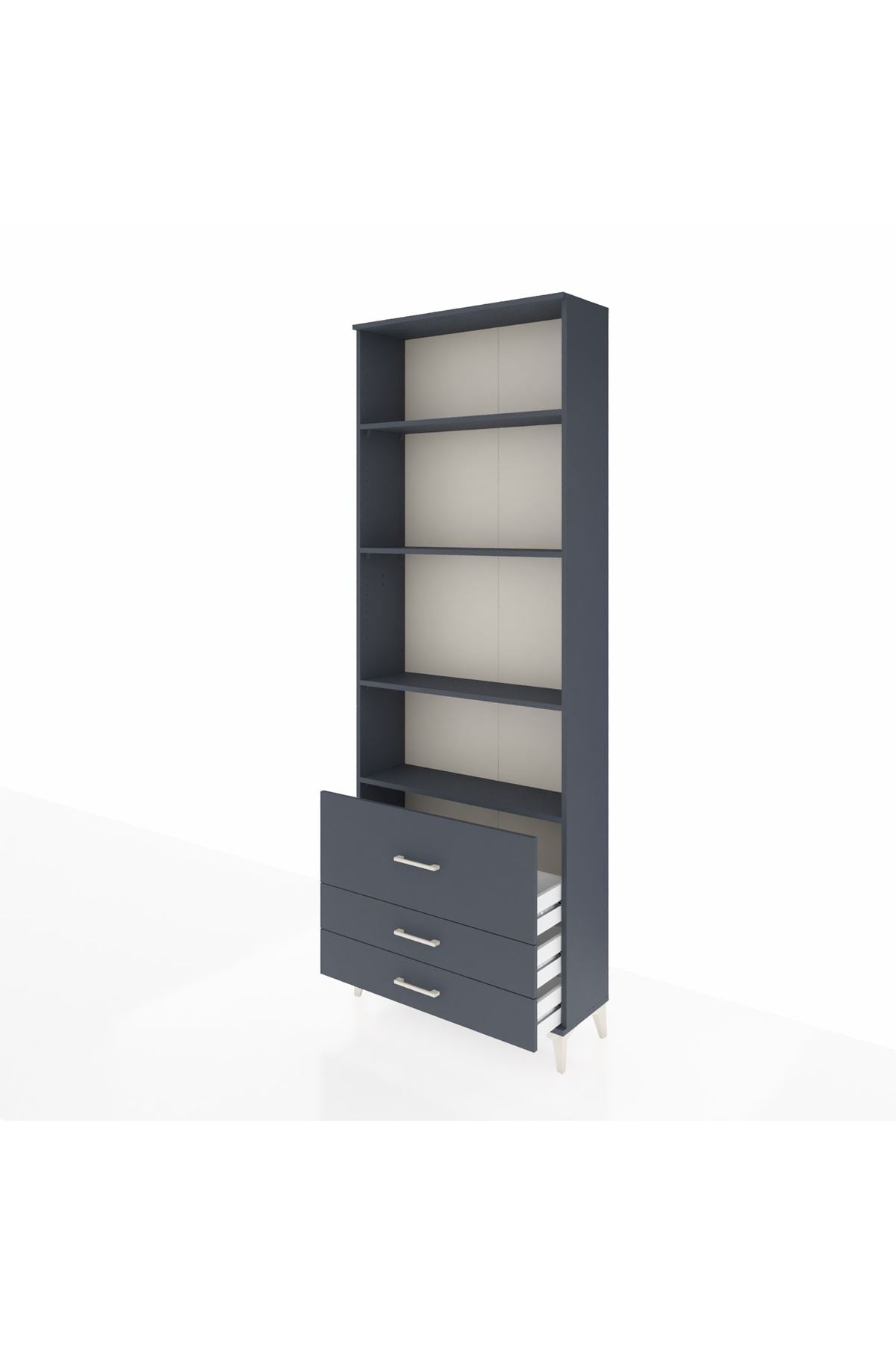 Arges Dolap 4 Raflı 3 Çekmeceli 88x30x243 - S33M038V5A
