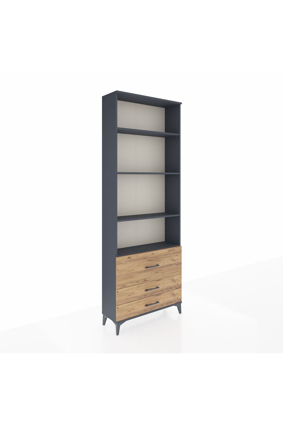 Arges Dolap 4 Raflı 3 Çekmeceli 88x30x243 - S33M038V6A