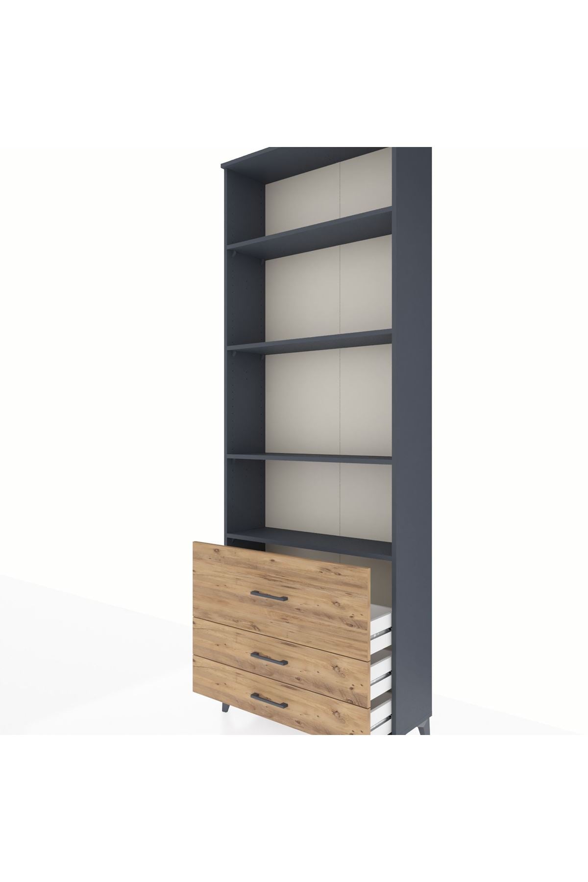 Arges Dolap 4 Raflı 3 Çekmeceli 88x30x243 - S33M038V6A