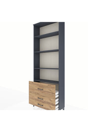 Arges Dolap 4 Raflı 3 Çekmeceli 88x30x243 - S33M038V6A