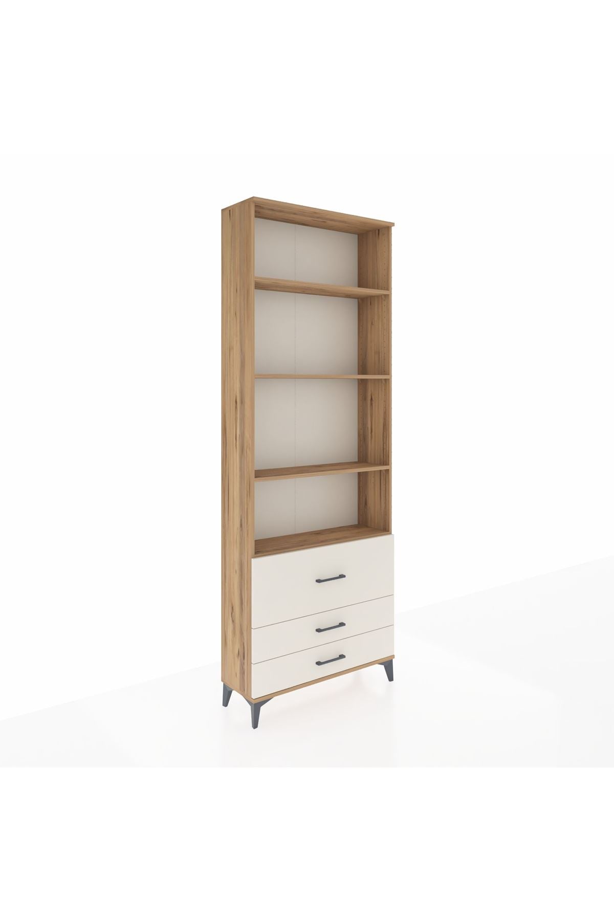 Arges Dolap 4 Raflı 3 Çekmeceli 88x30x243 - S33M038V7A